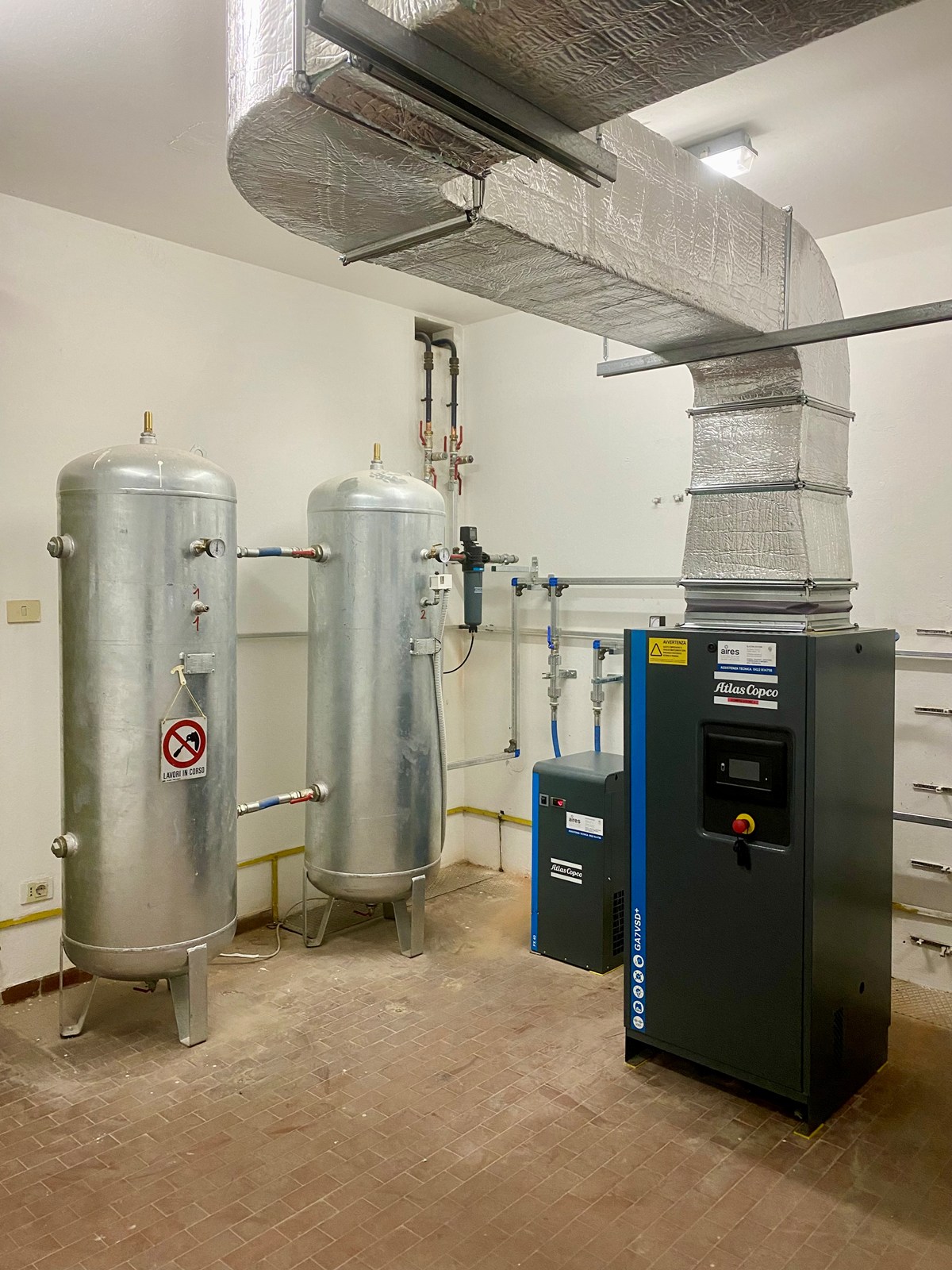 Energetico — VSD, rete in alluminio e aria calda 